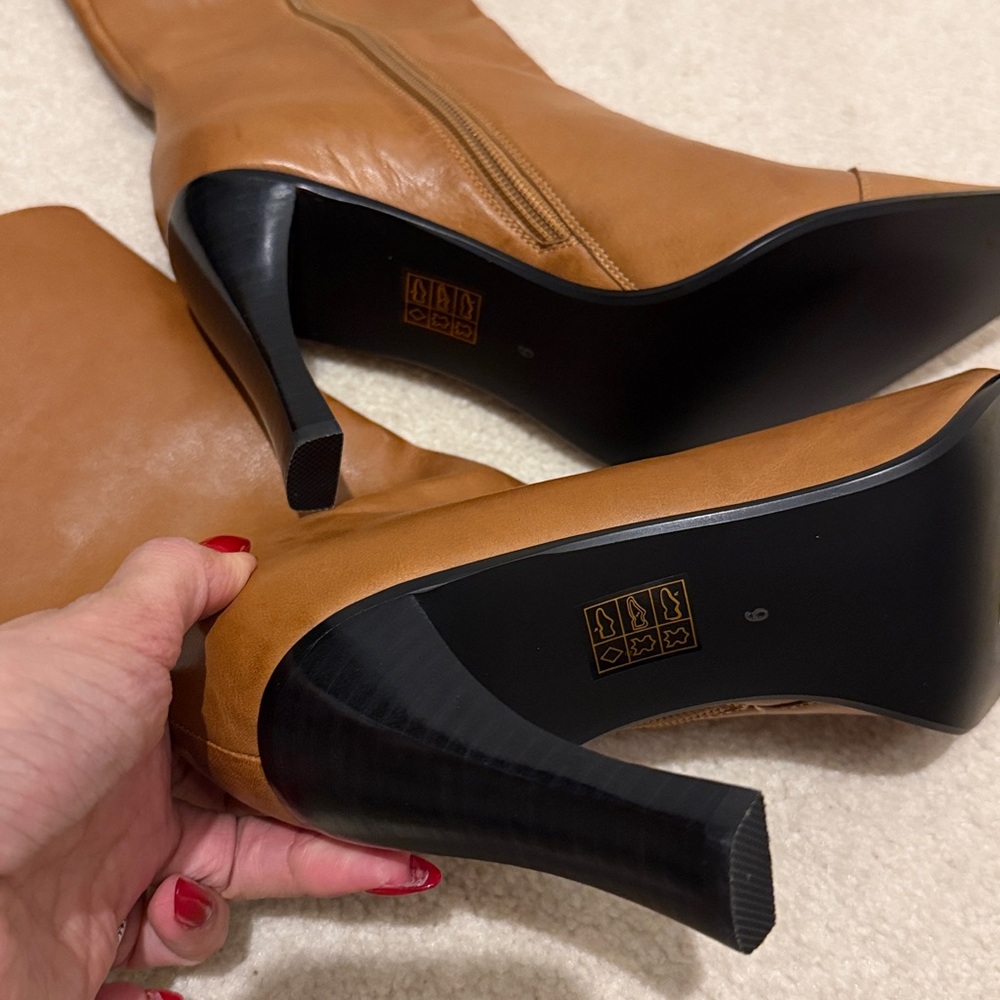Jeffrey Campbell Tan Heeled Boots - Picture 6 of 7